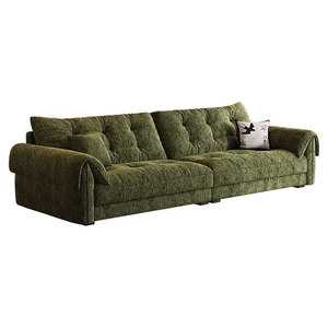 FZT 2026 New Elephant Ear <b>Sofa</b> Avocado Matcha Green Cloud Straight Row Fabric <b>Sofa</b> <b>Small</b> Apartment Living Room Furniture - Product Image 5