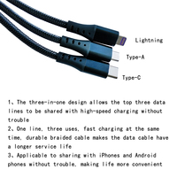 Pengisi Daya Mobil Cepat Universal 12-24V dengan Port USB Ganda & Layar Digital + Kabel Data 3-in-1