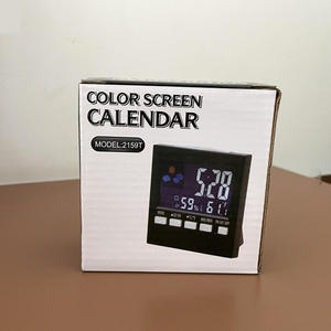 Estação meteorológica <span class=keywords><strong>Display</strong></span> Wifi LED Cor <span class=keywords><strong>LCD</strong></span> Despertador Digital Temperatura e Umidade Controle de Voz Snooze Time Night Light - Product Image 6