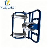 Galet de tirage de câble triple en aluminium YILI, robuste, pour travaux professionnels de télécommunications et d'infrastructure