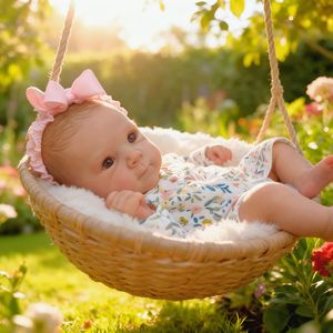 Muñecas Reborn de 48 cm (19'') Estilo Verano con Cuerpo de Vinilo y Silicona para Niñas, Muñeca Reborn de Silicona Realista de 19 Pulgadas - Product Image 1