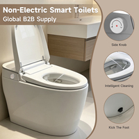 Toilette Intelligente Sans Électricité Ni Bidet, Cuvette de WC Smart Sans Alimentation pour Salle de Bain