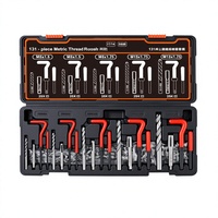 131-Piece High-Speed Steel Thread Repair Tool Tap Set with Self-Tapping Thread Inserts and Drill Bits Repair Toolbox