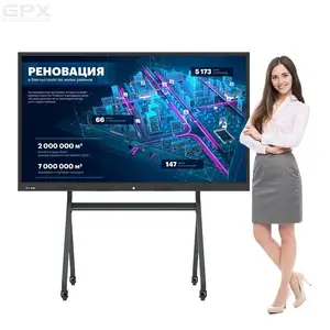 55 65 75 85 86 98 inch smart Board multi-function whiteboard projector speaker display Interactive smart whiteboard