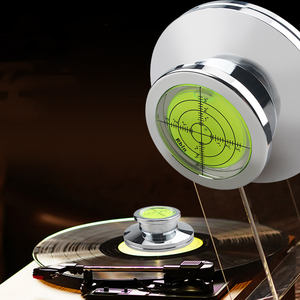 Jauge de niveau intégrée et lecteur de disque vinyle LP de mesure de vitesse avec stockage de disque de tourne-disque - Product Image 4