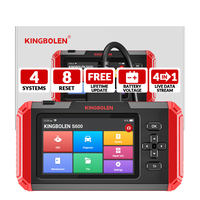 Kingbolen S600 12V Escáner de Diagnóstico Profesional para Automóviles Android, Lector de Códigos OBD2/EOBD, Codificación VIN ECU, Actualizaciones Gratuitas de por Vida