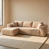 Großhandel Modernes Memory-Schaum Vakuumkomprimiertes Modulares Ecksofa in einer Box für Kleine Wohnzimmer