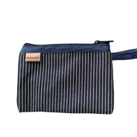 Ensemble d'organisateurs en toile motif chat de dessin animé, lot de 3 tailles, pochette pour cosmétiques, pièces de monnaie, mouchoirs, coton, sac de voyage kawaii