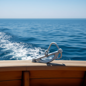 Ancora pieghevole a grappino da 7,13 kg, colore argento, per uso marino - Product Image 2