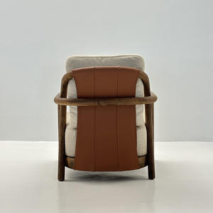 Silla de ocio de estilo chino, sillas con base de madera maciza, respaldo curvo, silla de salón para sala de estar, oficina en casa, silla de recepción - Product Image 5