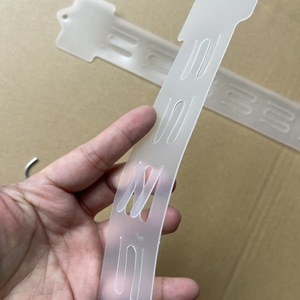 Display Hanging <b>Strips</b> for Supermarkets Made of <b>Plastic</b> PP Transparent Double-sided with 12 Hooks Length 54cm - Product Image 3