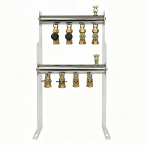 Colector de Control de Zona Inteligente GHSYS4p de 4 Puertos para Calefacción por Suelo Radiante, Sistema de Calefacción Hidrónica por Suelo Radiante - Product Image 1