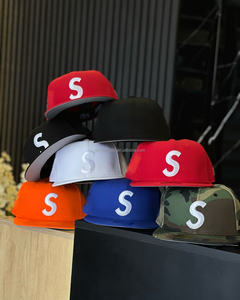 Nón kết thêu chất lượng cao, 6 mảnh, vành phẳng, thiết kế riêng, kiểu snapback cong, mũ bóng chày chính hãng - Product Image 1