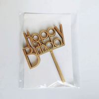 Décorations de gâteau en acrylique Joyeux Anniversaire, blanc, argent, or, paillettes, impression UV personnalisée, fournitures de décoration, modèle Mairun 406, USA