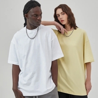 Camiseta de Punto Grueso de 250 Gsm con Estampado Personalizado, 100% Algodón, Cuello Redondo, Manga Corta, Transpirable, Antiencogimiento, para Hombre