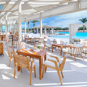 JEILI - Juego de <span class=keywords><strong>Muebles</strong></span> de Lujo para Exteriores, Mesa de Madera con Sillas Tejidas de Cuerda, para Playa, Resort, Restaurante Comercial Moderno - Product Image 3