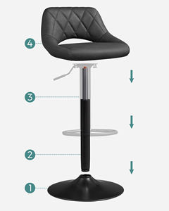 <span class=keywords><strong>SONGMICS</strong></span> Chaises de cuisine avec tabourets de <span class=keywords><strong>bar</strong></span> à structure métallique robuste Lot de 2 chaises de <span class=keywords><strong>bar</strong></span> pivotantes en cuir - Product Image 6