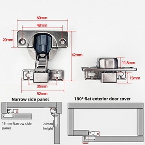 35Mm Hẹp Hội Đồng Quản Trị Siêu Mini Bản Lề Ngắn Cánh Tay Hai Cách Đóng Cửa Tủ Mềm Bản Lề Cho Tủ Nông - Product Image 4
