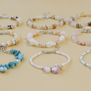 Pulseras de abalorios de entrenador de concha natural, joyería de verano para niñas, pulseras elegantes de playa de surfista, pulsera de piedra de perla de estrella de mar para mujer - Product Image 3