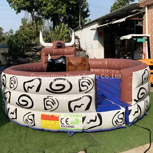Popular loco inflable deporte Toro juego paseo rodeo rojo Australia toro mecánico