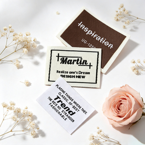 Sewable Custom Woven Fabric Labels For Apparel Custom Brand Logo Mark <b>Tags</b> Customized <b>Name</b> <b>Tags</b> For Clothing Brand & Hats - Product Image 2