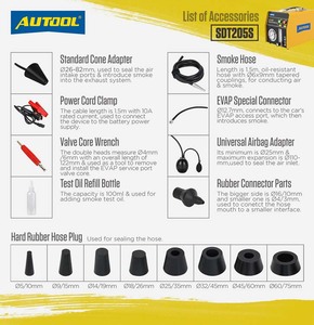 Autoool ô tô khói phát hiện rò rỉ cho động cơ intake & xả áp suất không khí phát hiện rò rỉ với 3 năm bảo hành - Product Image 6