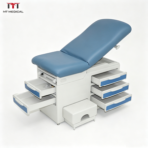 Mesa de Exploración Ginecológica MT MEDICAL, Cama de Examen Médico Ajustable, Taburete para Clínica Obstétrica - Product Image 1