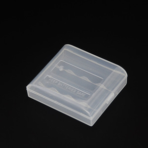 Estuche portátil para pilas AA, caja de almacenamiento transparente de PP para 4 celdas, mantiene las pilas seguras - Product Image 1