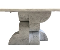 Base et Table en marbre en pierre naturelle blanche d'italie Cararra