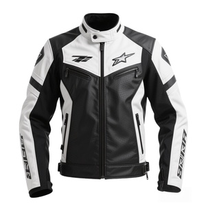 <span class=keywords><strong>Chaqueta</strong></span> de Motocicleta de <span class=keywords><strong>Invierno</strong></span> Transpirable con Cuello Mao, Botón Oculto y Logotipo Bordado al por Mayor OEM con Costura de Cuero en Brazalete y Color - Product Image 1