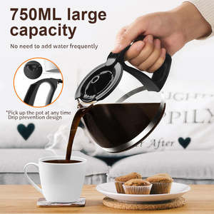 Machine à café électrique multifonction semi-automatique à 8 tasses avec boîtier en plastique, <span class=keywords><strong>prix</strong></span> d'usine en gros, fabriquée en Chine - Product Image 3