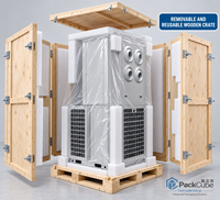 Solution de protection complète en caisses en bois empilables et recyclables pour refroidisseurs d'eau industriels