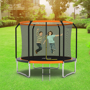 <span class=keywords><strong>Trampoline</strong></span> Zoshine en forme de 7 pour usage extérieur et domestique, avec <span class=keywords><strong>housse</strong></span> de <span class=keywords><strong>protection</strong></span> en PVC et filet de sécurité, <span class=keywords><strong>trampoline</strong></span> familial 8/10/12 pieds - Product Image 5