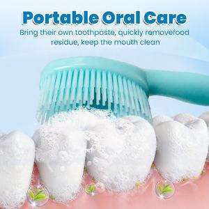 Mini <span class=keywords><strong>brosse</strong></span> à dents 5 en 1 à nano-brins pour le voyage avec dentifrice intégré et perle rafraîchissante à la menthe – Fabricant de brosses à dents en marque blanche - Product Image 5