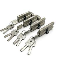 Cerradura de Cilindro Wellone Euro Profile de 70 mm, Carcasa de Aleación de Zinc, Núcleo de Latón Niquelado, Grado 2 ANSI, 3 Llaves de Latón - Precio Económico