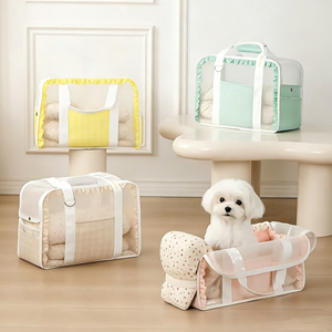 Mochila de Viaje para Mascotas, Transpirable, con Malla, Gran Espacio, Almohadilla de Alivio de Presión, Transportadora Portátil para Perros y Gatos - Product Image 1