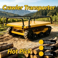 1,5 Tonnen Ferngesteuerter Elektrischer Raupentransporter - 1500kg Kapazität Motorisierter Kettenfahrzeug Mini-Dumper für Landwirtschaft & Industrie