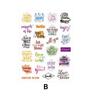 <span class=keywords><strong>Pegatinas</strong></span> en Inglés de Gran Venta, Transparentes, Coloridas, con <span class=keywords><strong>Frases</strong></span> <span class=keywords><strong>Motivadoras</strong></span>, Decoración para Manos, <span class=keywords><strong>Pegatinas</strong></span> Decorativas - Product Image 6