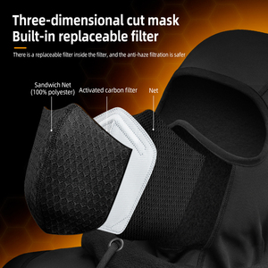 Balaclava d'hiver <span class=keywords><strong>ROCKBROS</strong></span>, masque de ski coupe-vent avec chapeau en polyester réglable - Product Image 3