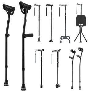 Rehand médical aisselle aisselles béquilles handicapés aluminium marche canne réglable axillaire béquilles - Product Image 6