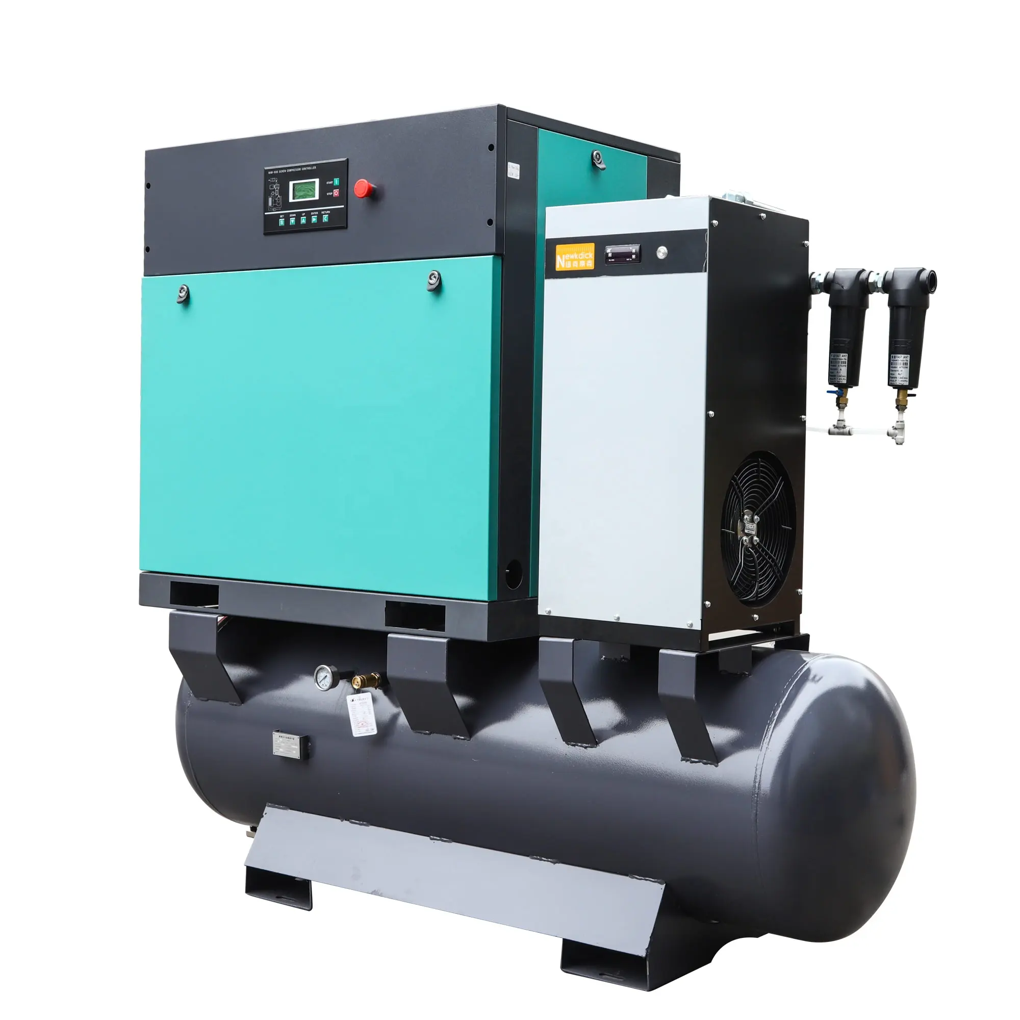 16 bar Oil-lubricated Rotary Screw Air Compressor with Air dryer Air tank and Filters for Laser Cutting Machine  All-in-one 