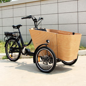 Tricycles électriques hollandais Ebike à 3 roues, vélo cargo familial Bakfiet, <span class=keywords><strong>tricycle</strong></span> familial pour adultes, grand <span class=keywords><strong>tricycle</strong></span> cargo pour les courses - Product Image 3