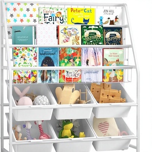 Étagère bibliothèque moderne en métal, autoportante, sans dossier, pour rangement, meuble de salon, plus de 10 étagères - Product Image 6