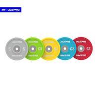 Vente en gros d'équipement de gymnastique Logo personnalisé standard en uréthane pour musculation 5 kg 10kg 15kg 20kg 25 kg Plaque de pare-chocs colorée avec poids d'haltères