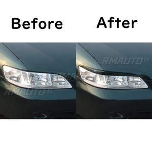 1 paire de couvre-phares en fibre de carbone véritable pour Honda Accord 1998 1999 2000 2001 2002, accessoires de voiture - Product Image 5