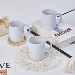 Mugs de voyage en céramique blanche de haute qualité, écologiques, personnalisables avec logo, 11oz/15oz, avec bouchon à vis, vente en gros aux États-Unis - Product Image 3
