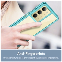Coque de téléphone antichoc en TPU avec cadre d'objectif à bouton plaqué, anti-traces de doigts, coussin d'air et dos transparent en acrylique pour Realme