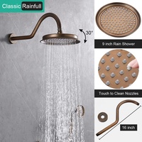 Mitigeur de douche moderne à double poignée avec barre coulissante, en laiton, avec jets de pluie et de corps, ensemble de douche complet