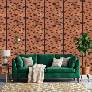 Carreaux muraux rectangulaires Kapson Globex 100% liège naturel durable, style Art déco moderne, épaisseur 8 mm, dimension 02, décoratifs - Product Image 1