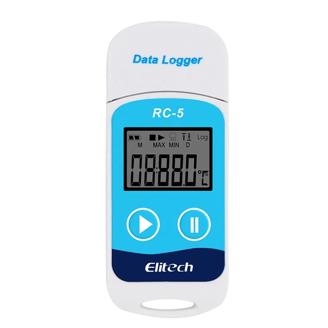 Mini Data Logger RC-5 High-Precision Digital USB Temperature Data Logger for Warehouse Storage, Refrigerated Transport,Etc